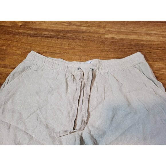 "Dash" Women's Linen Blend Beige Shorts Size Medium Preppy Summer Boho Pull On - Picture 3 of 5